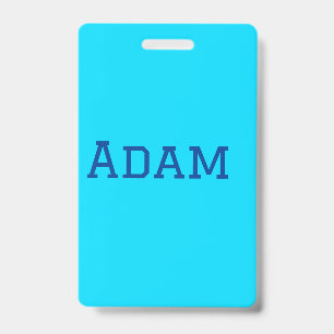 Blue purple add name text back to school message s ID badge