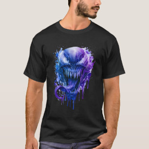 Blue Purple Alien Monster Splatter T-Shirt