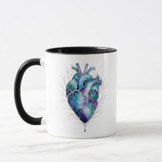 Blue & Purple Anatomical Heart Mug