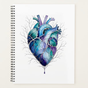 Blue & Purple Anatomical Heart Planner