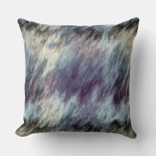 Blue Purple and Black Abstract Cushion