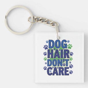 Blue, purple and green dog paw prints design key ring