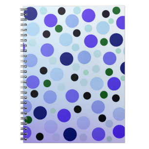 Blue Purple And Green Polka Dots, Notebook