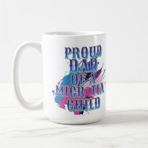 Blue Purple and Pink Microtia  Coffee Mug