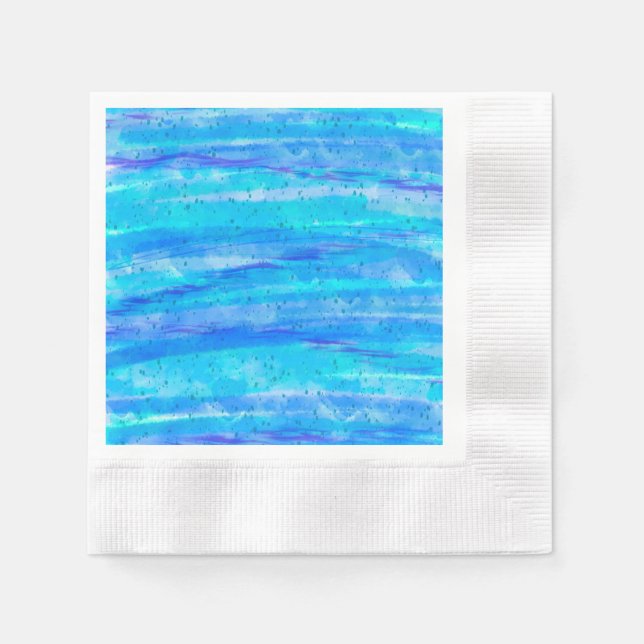 Blue, Purple, Aqua marine  Napkin (Front)