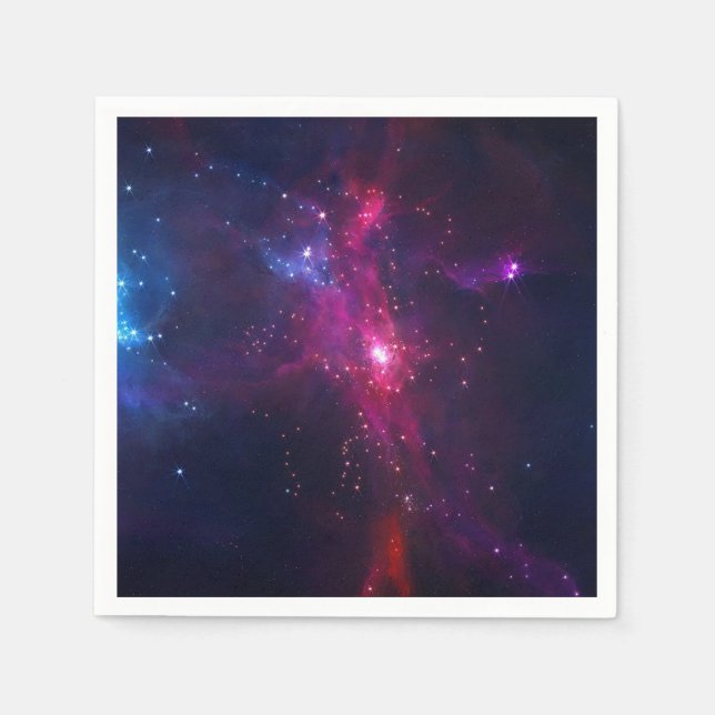 Blue Purple Bright Starry Sky Napkin (Front)