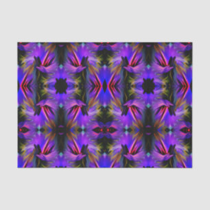 Blue Purple Brush Swirls Abstract Decoupage Tissue Paper