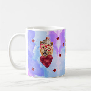 Blue Purple Chow Chow Valentine's Day Gift Dog Coffee Mug