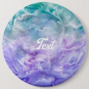 Blue & purple cloud swirl 6 cm round badge
