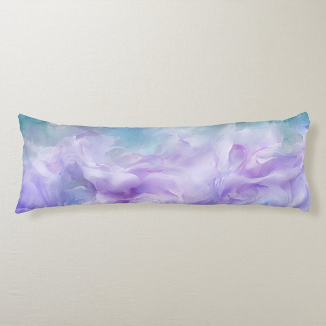Blue & purple cloud swirl body cushion (Front)