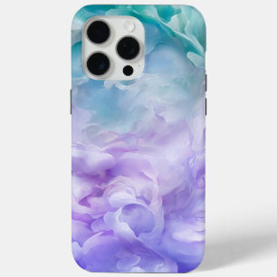 Blue & purple cloud swirl iPhone 15 pro max case