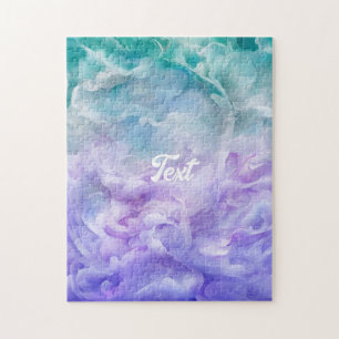Blue & purple cloud swirl jigsaw puzzle