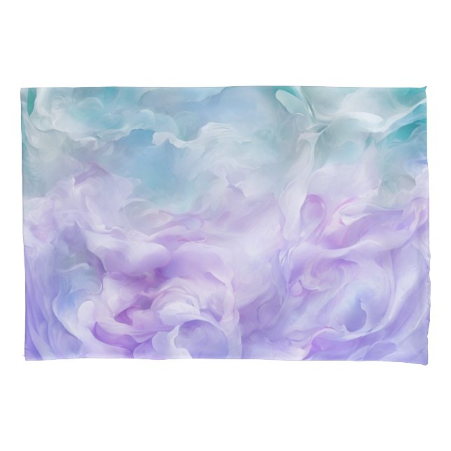 Blue & purple cloud swirl pillowcase (Front)
