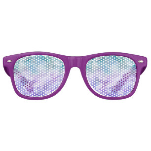 Blue & purple cloud swirl retro sunglasses