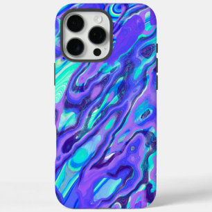Blue Purple Colourful Abstract Marble Texture Liqu iPhone 16 Pro Max Case