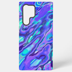 Blue Purple Colourful Abstract Marble Texture Liqu Samsung Galaxy Case