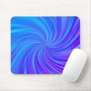 Blue Purple Curve Modern Design Mouse Pad