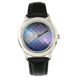 Blue Purple Diamond Watch