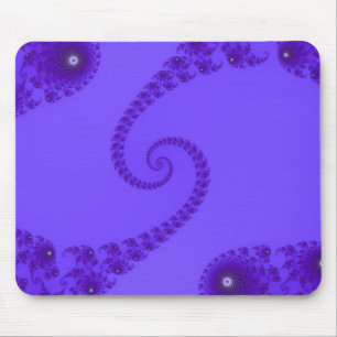 Blue Purple Double Spiral Mousepad
