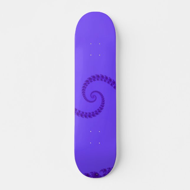 Blue Purple Double Spiral Skateboard (Front)