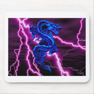blue / purple dragon mouse pad
