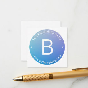 Blue & Purple Fading Ombre with Editable Text Enclosure Card