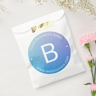 Blue & Purple Fading Ombre with Editable Text Favour Bag