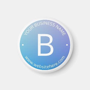Blue & Purple Fading Ombre with Editable Text Magnet