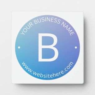 Blue & Purple Fading Ombre with Editable Text Plaque