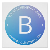 Blue & Purple Fading Ombre with Editable Text