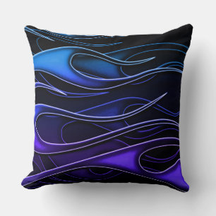 Blue & Purple Flames Cushion