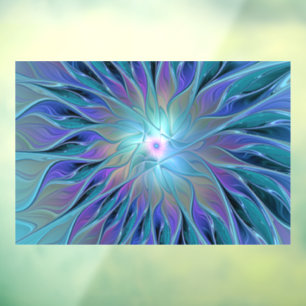 Blue Purple Flower Dream Abstract Fractal Art
