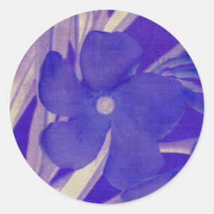 Blue Purple Flower Sticker