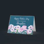 Blue Purple Flowers Daughter Happy Mother's Day Card<br><div class="desc">Happy Mother's Day card for daughter with lavender purple vintage watercolor flowers and heartfelt verse.</div>