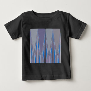 Blue, Purple, Grey Chevron Art Print Baby T-Shirt