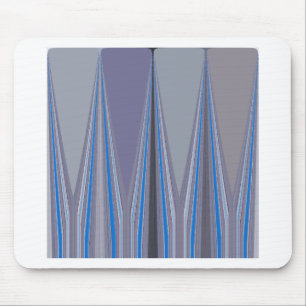 Blue, Purple, Grey Chevron Art Print Mouse Pad