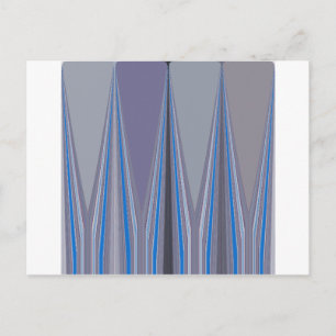 Blue, Purple, Grey Chevron Art Print Postcard