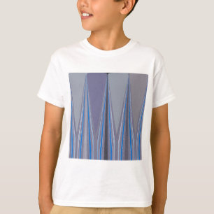 Blue, Purple, Grey Chevron Art Print T-Shirt