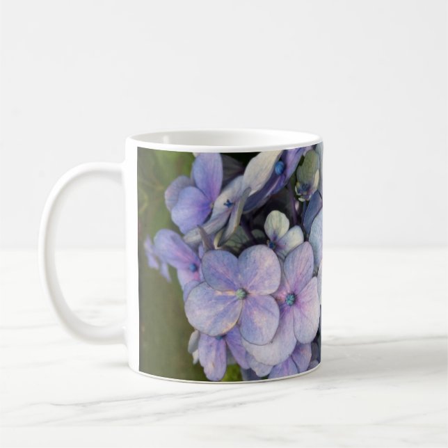 Blue Purple Hydrangea Mug (Left)