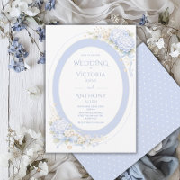 Blue Purple Hydrangeas Frame Elegant Wedding