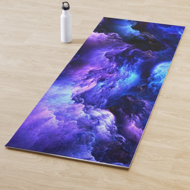 Blue & Purple In The Clouds Yoga Mat (In Situ)