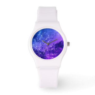Blue Purple Mandala Clouds Boho Bohemian Watch