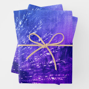 Blue Purple Mandala Clouds Boho Bohemian Wrapping Paper Sheet