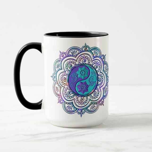 Blue & Purple Mandala Mug (Left)