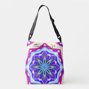 blue purple mandala Thunder_Cove Crossbody Bag