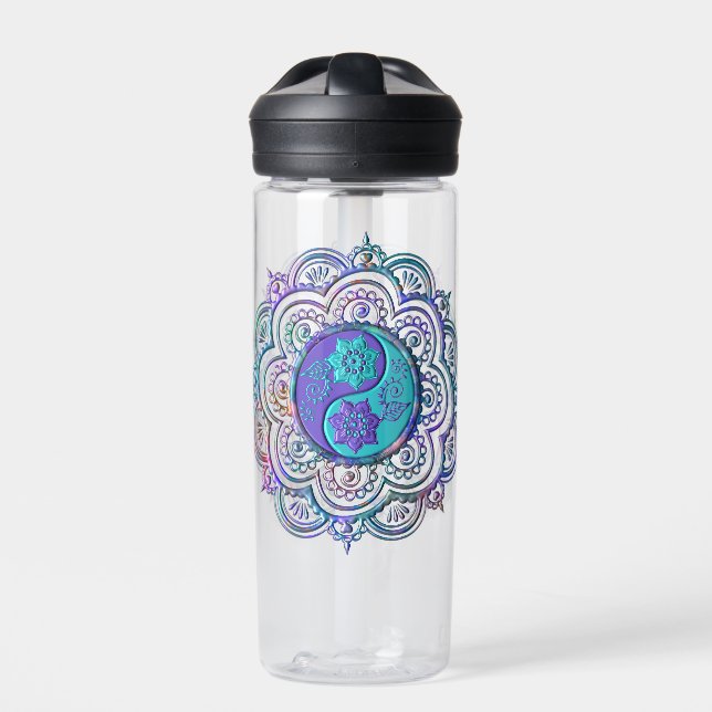 Blue & Purple Mandala water bottle (Front)