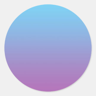 Blue & Purple Ombre Classic Round Sticker