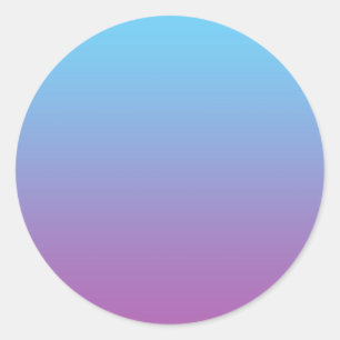 Blue & Purple Ombre Classic Round Sticker