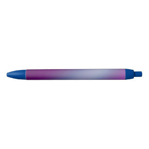 blue purple ombre moonlight Double Stripe Black Ink Pen