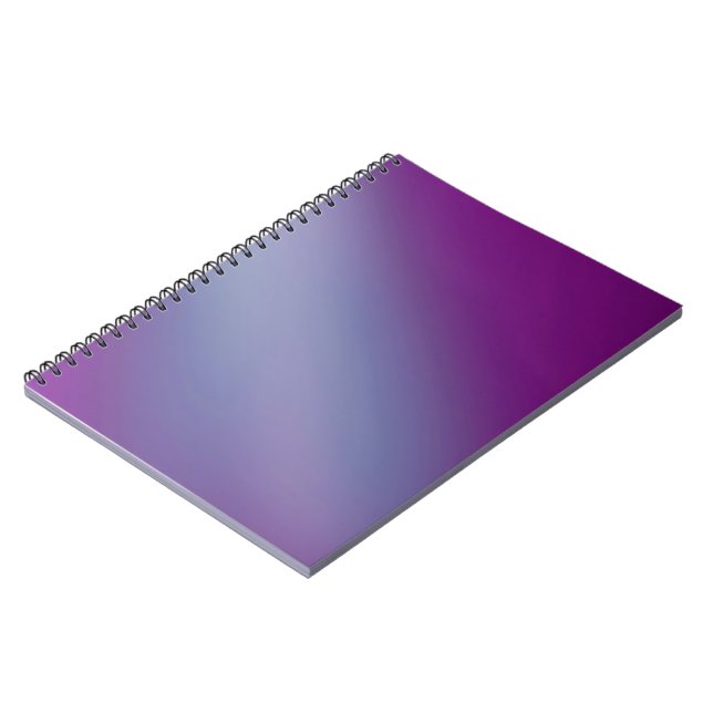 blue purple ombre moonlight Double Stripe  Notebook (Left Side)